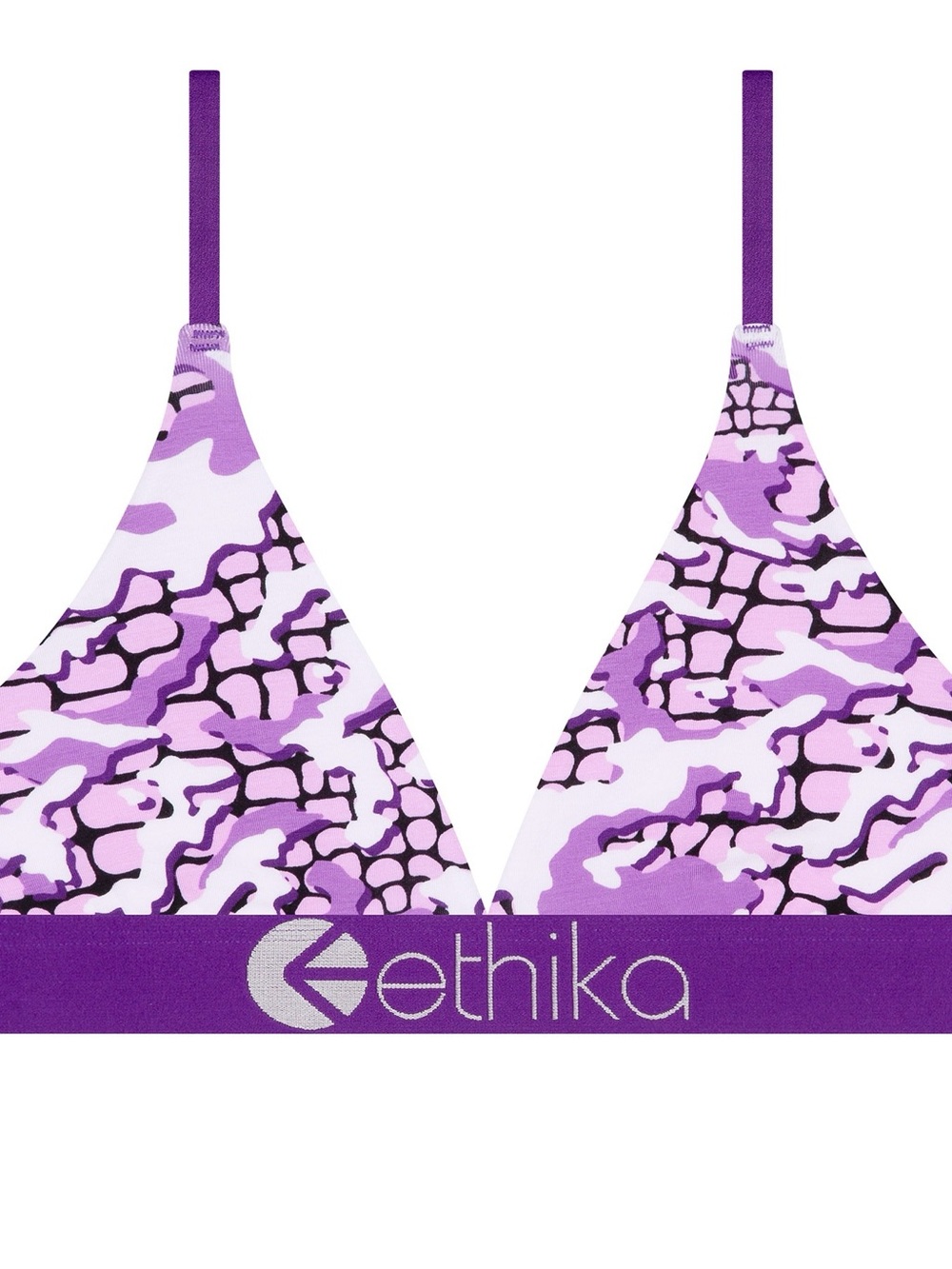 ethika "Camo Snake" Purple Camo Triangle Bra Size M
